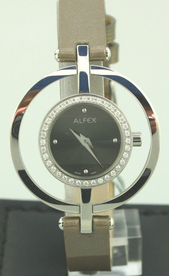 Solgt - Alfex m/ 44 diamanter, uret er helt nyt-0