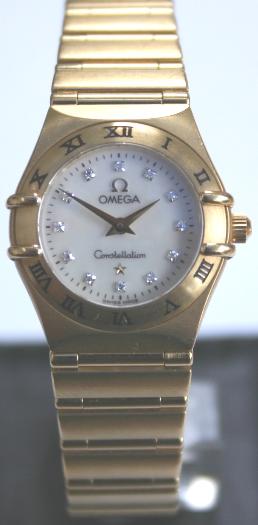 Solgt - Omega Constellation Lady 18 ct. guld-0