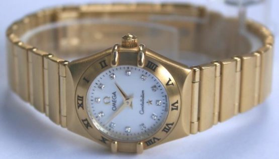 Solgt - Omega Constellation Lady 18 ct. guld-22991